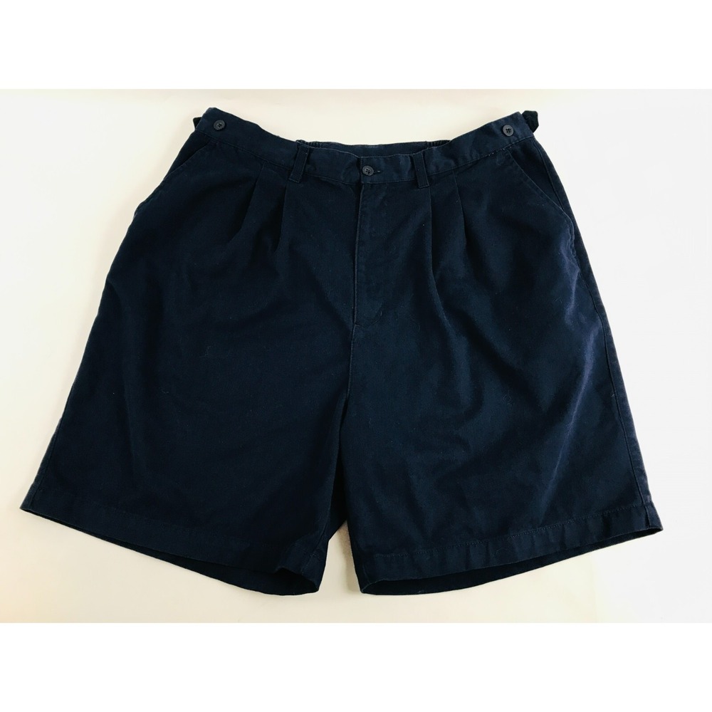 Basic Editions Shorts, Men's Size 38, Navy Blue, Adjustable Waist, Casual